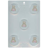 Bear w/ Heart Cookie Mold  Ice Tray Soap Making Plaster Crafting Concrete Crafts