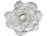 4" White Gumpaste Garden Peony Flower