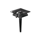 12 Metallic Gunmetal Gray / Black Grad Cap Cupcake Picks - Graduate Graduation Cap Hat
