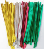 50 Gold Foil Twist Ties - Lorann Gourmet Candy Making