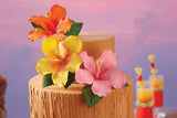 3.5" Gumpaste Hibiscus Red Flower - SET OF 3