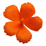5 Flower Set 3.5" Gumpaste Hibiscus Orange Yellow Red Hot Pink & Pale Pink Flower - SET OF 5