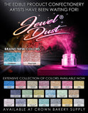 EDIBLE Jewel Dust -Carribean Blue 4 grams - EDIBLE Cake Decorating