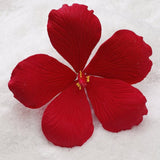 5 Flower Set 3.5" Gumpaste Hibiscus Orange Yellow Red Hot Pink & Pale Pink Flower - SET OF 5