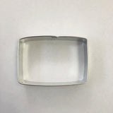 Rectangle 3.5" x 2.5" Cookie Cutter - Basic Shapes Youtube Logo Social Media